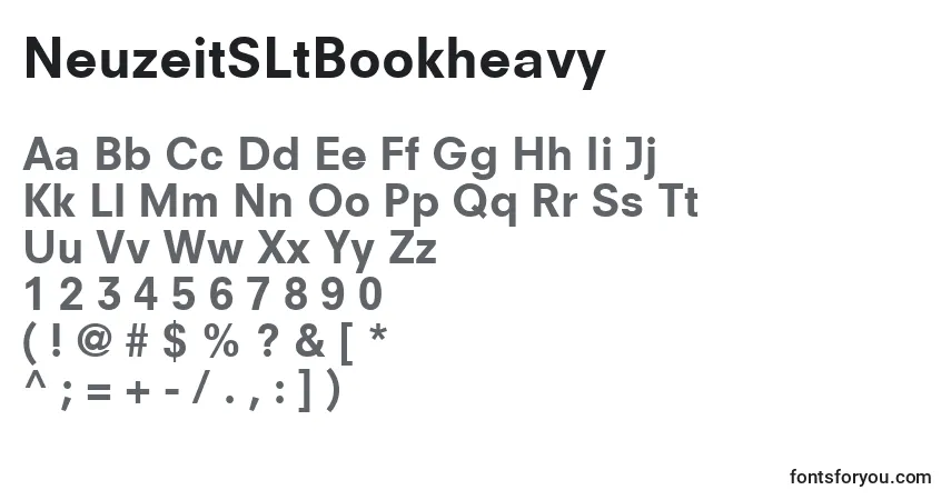 Czcionka NeuzeitSLtBookheavy – alfabet, cyfry, specjalne znaki
