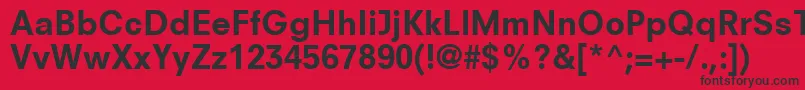 NeuzeitSLtBookheavy Font – Black Fonts on Red Background