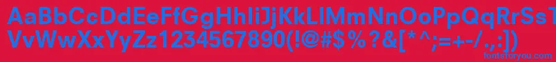 NeuzeitSLtBookheavy Font – Blue Fonts on Red Background