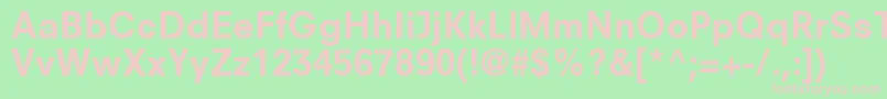 NeuzeitSLtBookheavy Font – Pink Fonts on Green Background