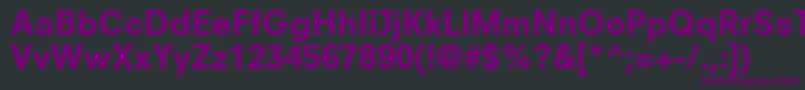 Шрифт NeuzeitSLtBookheavy – фиолетовые шрифты на чёрном фоне