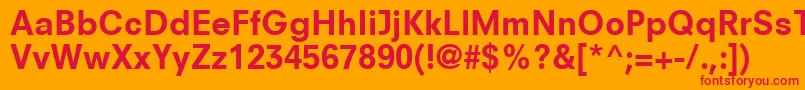 NeuzeitSLtBookheavy Font – Red Fonts on Orange Background