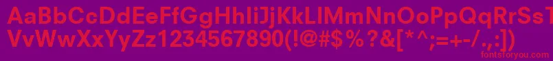 NeuzeitSLtBookheavy Font – Red Fonts on Purple Background