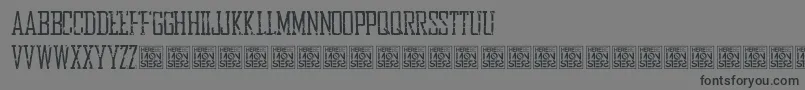 Fonte HbmBureauDistressedDonationware – fontes pretas em um fundo cinza