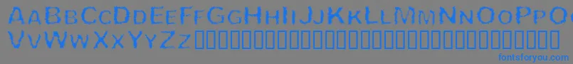 TheoryOfCremation Font – Blue Fonts on Gray Background