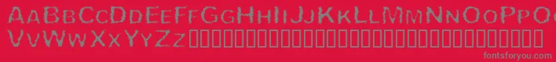TheoryOfCremation Font – Gray Fonts on Red Background