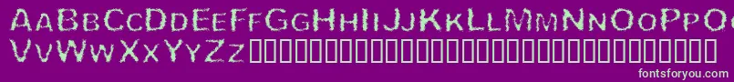 TheoryOfCremation Font – Green Fonts on Purple Background