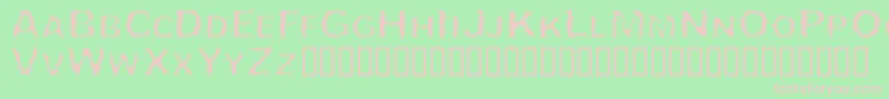 TheoryOfCremation Font – Pink Fonts on Green Background