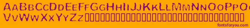 Шрифт TheoryOfCremation – фиолетовые шрифты на оранжевом фоне