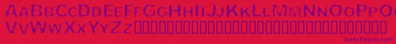 TheoryOfCremation Font – Purple Fonts on Red Background