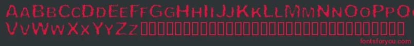 TheoryOfCremation Font – Red Fonts on Black Background