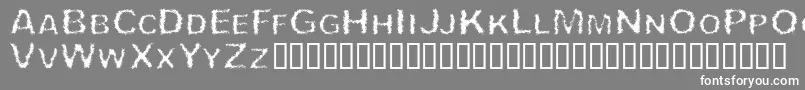 TheoryOfCremation Font – White Fonts on Gray Background