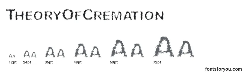 Размеры шрифта TheoryOfCremation