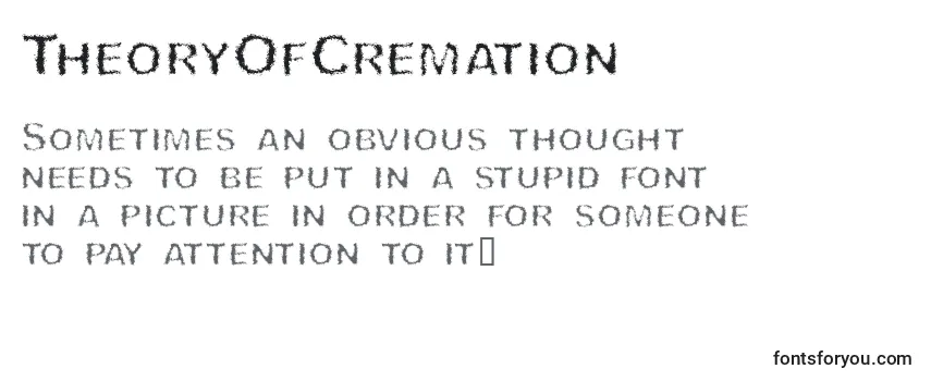 Schriftart TheoryOfCremation