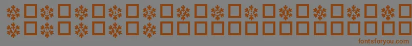 Snowy Font – Brown Fonts on Gray Background