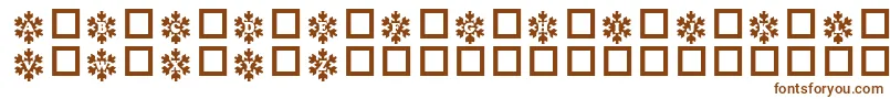 Snowy Font – Brown Fonts on White Background