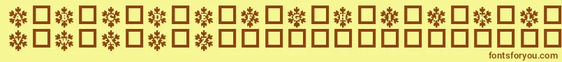 Snowy Font – Brown Fonts on Yellow Background