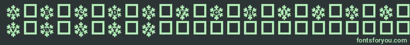 Snowy Font – Green Fonts on Black Background