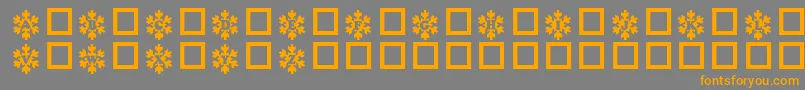 Czcionka Snowy – pomarańczowe czcionki na szarym tle