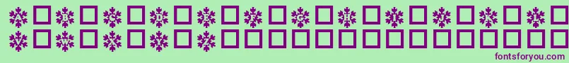Snowy Font – Purple Fonts on Green Background