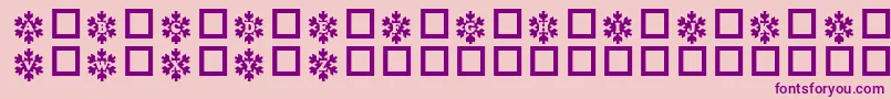 Snowy Font – Purple Fonts on Pink Background