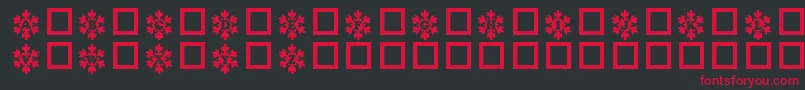 Czcionka Snowy – czerwone czcionki na czarnym tle