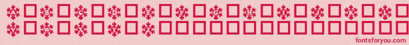 fuente Snowy – Fuentes Rojas Sobre Fondo Rosa