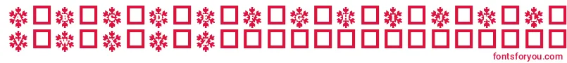 Snowy Font – Red Fonts on White Background