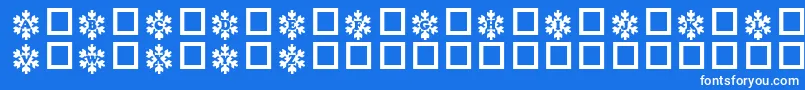 Шрифт Snowy – белые шрифты на синем фоне
