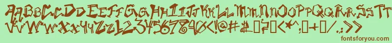 Krylg Font – Brown Fonts on Green Background