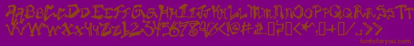 Krylg Font – Brown Fonts on Purple Background