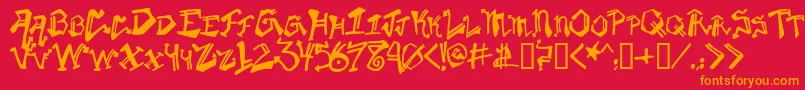 Krylg Font – Orange Fonts on Red Background