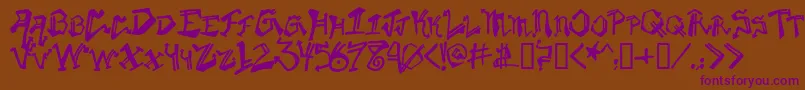 Krylg Font – Purple Fonts on Brown Background