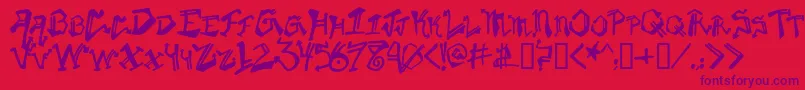 Krylg Font – Purple Fonts on Red Background