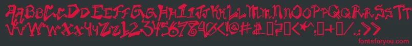 Krylg Font – Red Fonts on Black Background