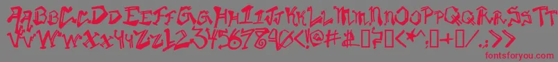 Krylg Font – Red Fonts on Gray Background