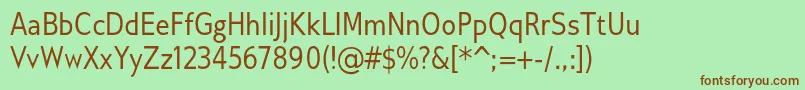 Шрифт GilliusadfCond – коричневые шрифты на зелёном фоне