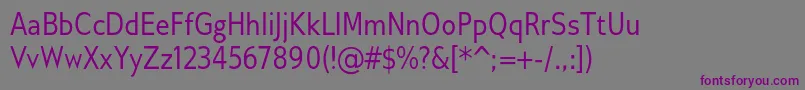 Шрифт GilliusadfCond – фиолетовые шрифты на сером фоне