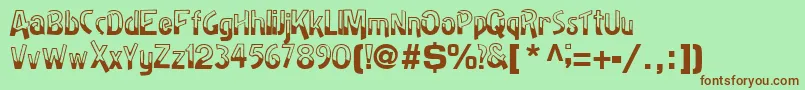 BadhRegularTtnorm Font – Brown Fonts on Green Background