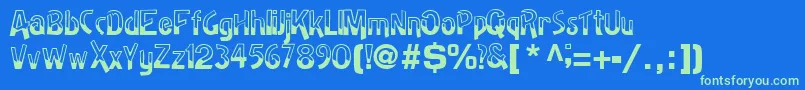 BadhRegularTtnorm Font – Green Fonts on Blue Background