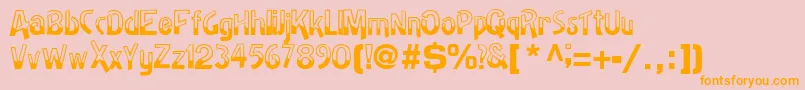 BadhRegularTtnorm Font – Orange Fonts on Pink Background