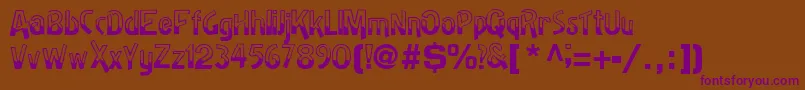 BadhRegularTtnorm Font – Purple Fonts on Brown Background