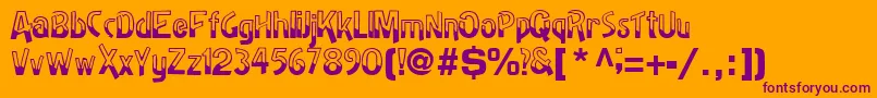 BadhRegularTtnorm Font – Purple Fonts on Orange Background