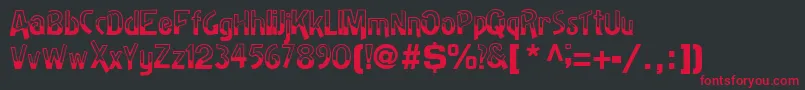 BadhRegularTtnorm Font – Red Fonts on Black Background