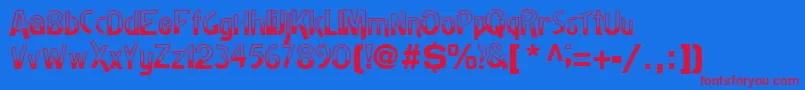 BadhRegularTtnorm Font – Red Fonts on Blue Background