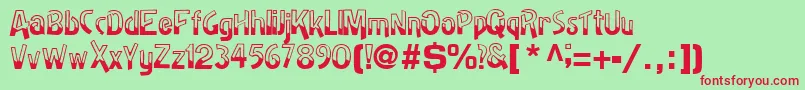 BadhRegularTtnorm Font – Red Fonts on Green Background