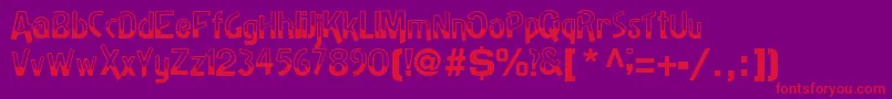 BadhRegularTtnorm Font – Red Fonts on Purple Background