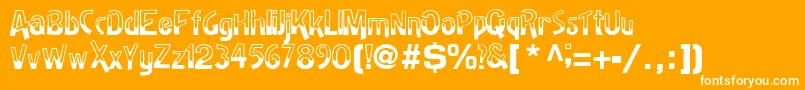 BadhRegularTtnorm Font – White Fonts on Orange Background