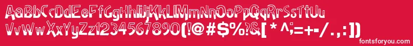 BadhRegularTtnorm Font – White Fonts on Red Background