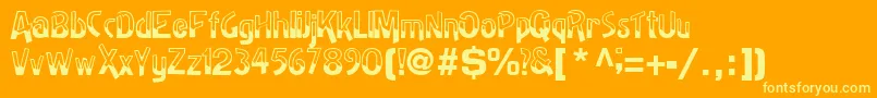 BadhRegularTtnorm Font – Yellow Fonts on Orange Background